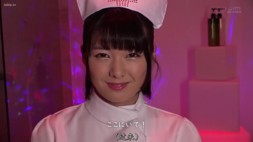 室内 · 护士帽 · 角色扮演 · 站立 · 面部特写 · 对视 · 白色护士服 · 狡黠微笑