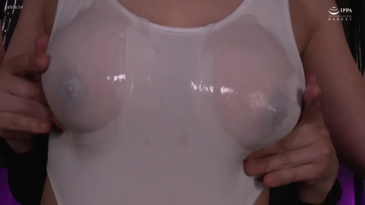 室内 · 揉乳 · 胸部特写 · 站姿 · 湿身 · 白色透视装