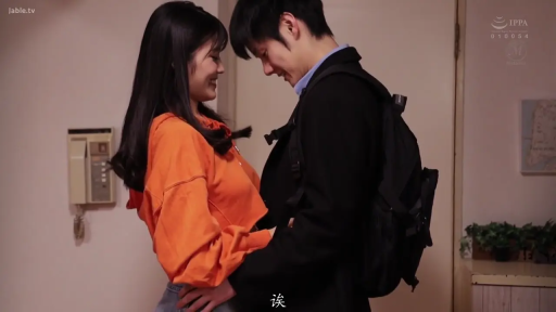 Medium shot · Flirting · 玄关 · 背包 · 站立拥抱 · Deep affection · Orange hoodie · 纯爱风格