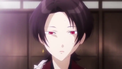 室内 · 脸部特写 · 平静 · 凝视 · 正面 · 和服 · 耳饰 · 动漫