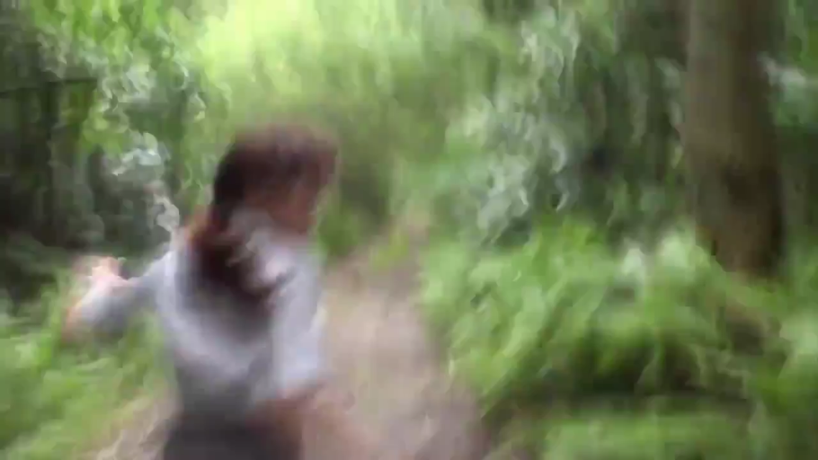 白衬衫 · ぼかし · 森林 · 奔跑 · 逃跑