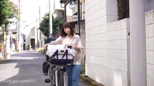 单人 · 平静 · 休闲装 · 街道 · 自行车 · 步行 · 推车