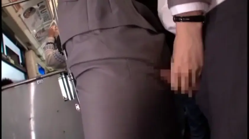 站立 · お尻 · 电车 · OL制服