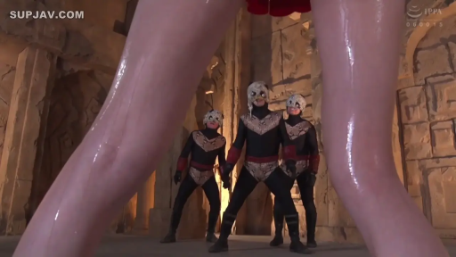 真剣 · 濡れ身 · 脚 · 紧身衣 · 面具 · 跨立 · 威胁 · 洞穴