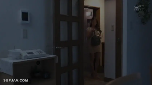 室内 · 站立 · 远景 · 手提包 · 昏暗 · 走动 · 连体裙