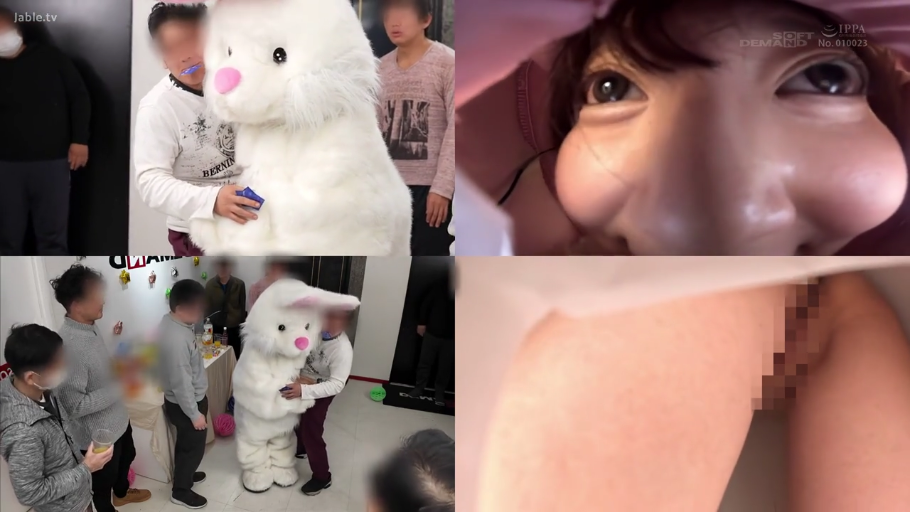 室內 · 站立 · 私处特写 · 兔子人偶服