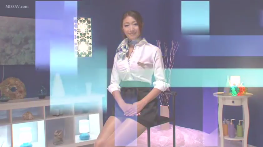 室内 · 坐姿 · 微笑 · 面对镜头 · 长发 · 丝巾 · OL制服