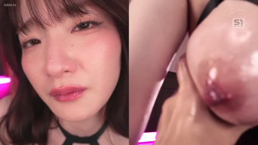 室内 · 坐姿 · 哭泣 · 揉奶 · 分屏 · 脸部与乳房特写 · 黑色颈带