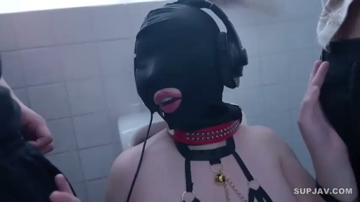 坐姿 · 张口 · BDSM · 项圈 · 调教 · 头部 · 束缚装 · 卫生间