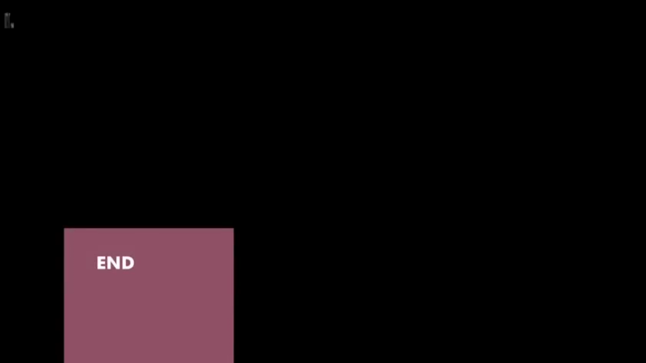 黑色背景 · 结束画面 · 文字"END"