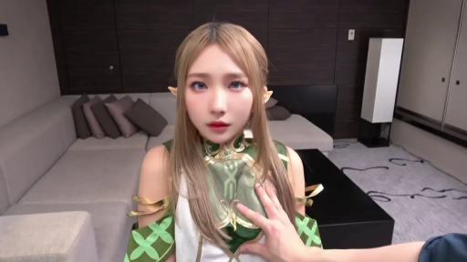 客廳 · 坐姿 · 上半身 · 假耳 · 呆滞 · 撫摸胸部 · 精灵装 · 大胸