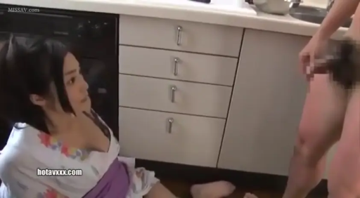 跪坐 · 马赛克 · 厨房 · 认真 · 橱柜 · 和服 · 准备口交