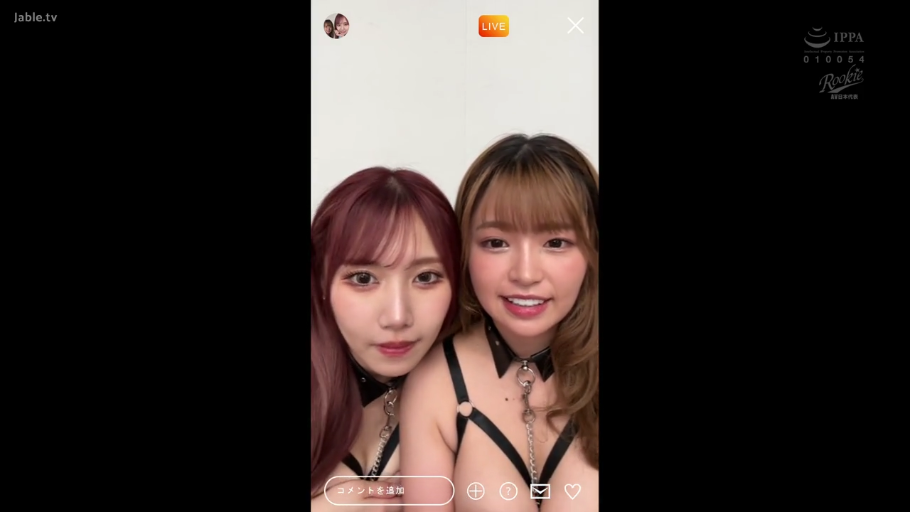 室内 · 顔部のクローズアップ · 微笑 · 二人 · 情趣内衣 · 项圈 · 正面 · ライブ配信