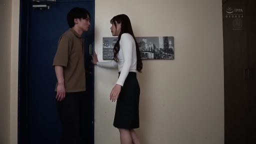 真剣 · 中景 · 站姿 · ビジネススーツ · ドア · 玄关 · 対峙 · 日本AV