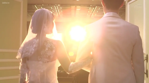 逆光 · ウェディングドレス · 头纱 · 婚礼现场 · 挽手背影 · 步入礼堂