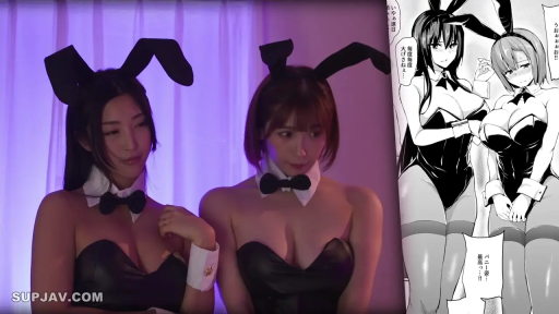 Stand · Display · Half-body · Seduction · Studio · Bow tie · 兔女郎服 · Comic Background