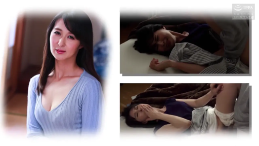 卧室 · 上半身特写 · 痛苦 · 仰卧 · 被褥 · 母系 · 浅蓝色针织衫 · 被猥亵