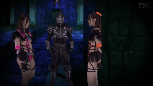 严肃 · 全身 · 站立 · 对峙 · 面具 · 特摄战衣 · 特摄模仿 · 古堡废墟