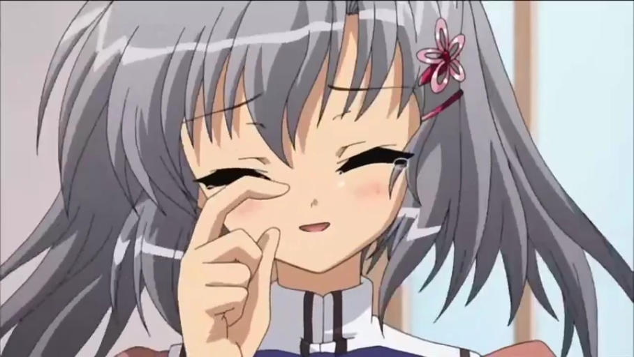 室内 · 校服 · 面部特写 · 二次元 · 发饰 · 抬手 · 揉眼 · 喜极而泣