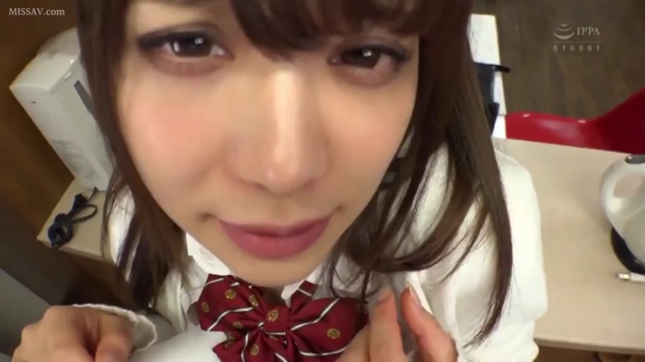 Indoor · Bend over · Close-up of the face · Smile · Eye contact · JK Uniform · POV