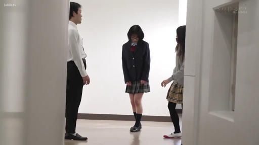 全身 · 眼镜 · 站立 · 羞涩 · 对话 · 剧情 · 走廊 · JK制服