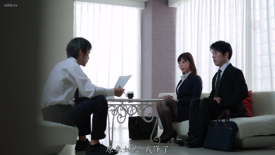 坐姿 · 交谈 · 严肃 · 办公室 · OL装 · 全景 · 沙发 · 日本