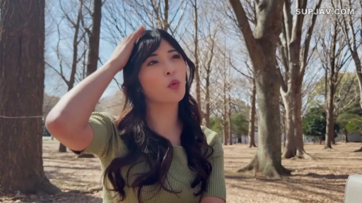 中景 · 公园 · 绿色针织衫