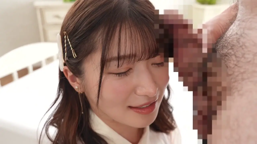 室内 · 面部 · 口交 · 马赛克 · 微笑 · 跪姿 · 衬衫 · 发夹