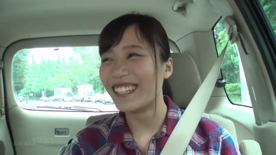 格子衬衫 · 坐姿 · 面部特写 · 车内