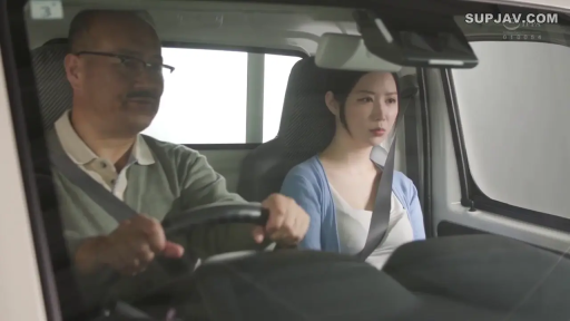 Sitting Posture · Serious · Medium shot · Cardigan · 车内 · 大叔 · steering wheel · 驾驶