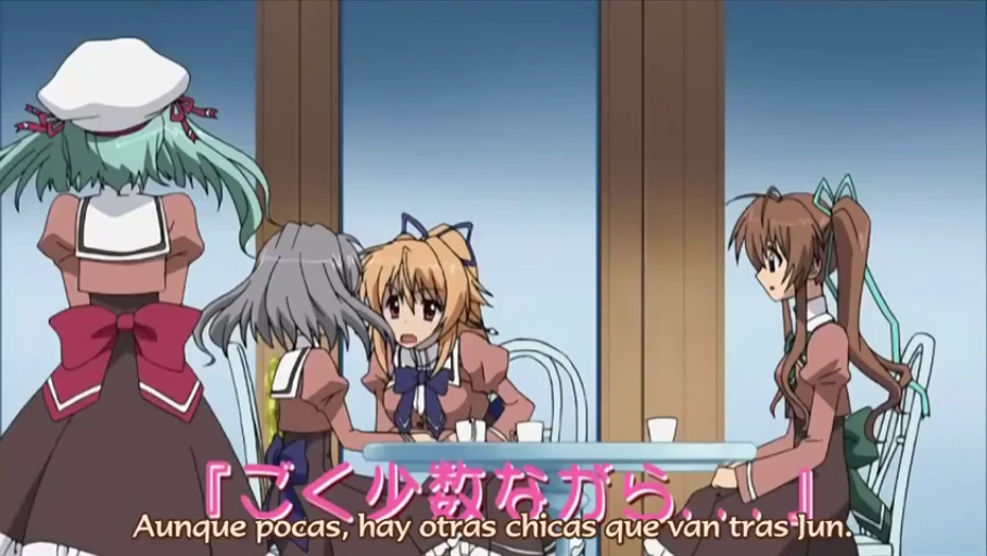 Indoor · Sitting Posture · Medium shot · 平静 · Chat · 二次元 · Tea set · 裙装