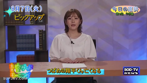 坐姿 · 书架 · 端庄 · 否 · 新闻演播室 · 职场角色扮演 · 白色泡泡袖上衣 · 播报新闻