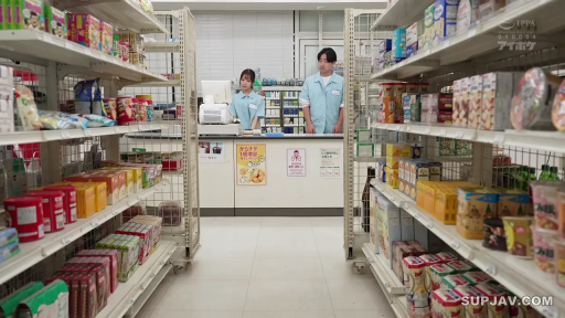 站立 · 全景 · 自然 · 剧情场景 · 便利店 · 货架 · 便利店制服 · 柜台工作