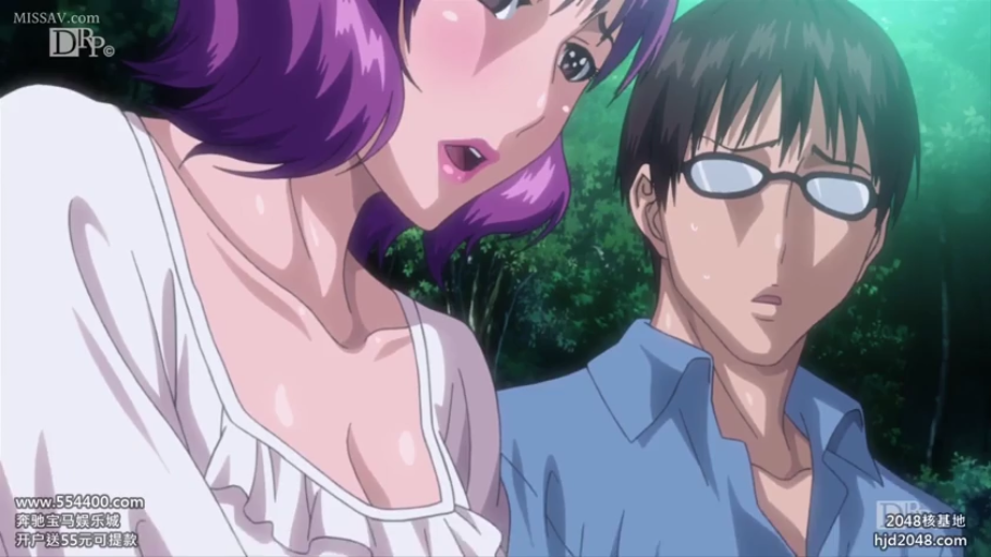 胸部 · 俯身 · 眼镜 · 害羞 · 惊讶 · 森林 · 动漫风格 · 低胸衣