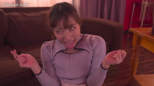 室内 · 跪坐 · 面部特写 · 阿嘿颜 · 吐舌 · 紫色针织衫 · 成人影视