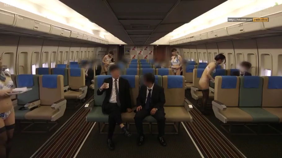 ロールプレイング · 站立 · 遠景 · ぼかし · 托盘 · 服务 · 空姐制服 · 飞机机舱