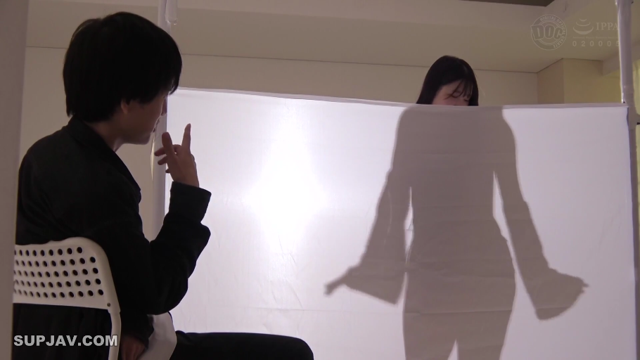 室内 · 专注 · 站立 · 中景 · 休闲服 · 剪影 · 屏风 · 影绘