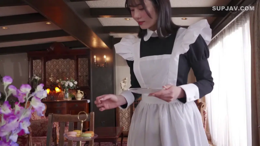 Indoor · Stand · Medium shot · 平静 · 女仆装 · 长发 · 托盘 · 服务