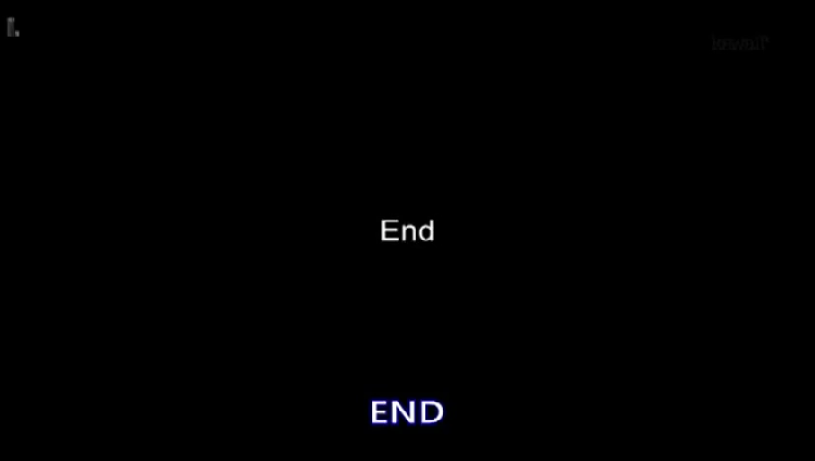 文字 · 黑色背景 · 文字特写 · 结束画面 · 结束