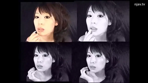 室内 · 脸部 · 托腮 · 黑色上衣 · 亚洲女性 · 嘴唇微启 · 抚摸嘴唇