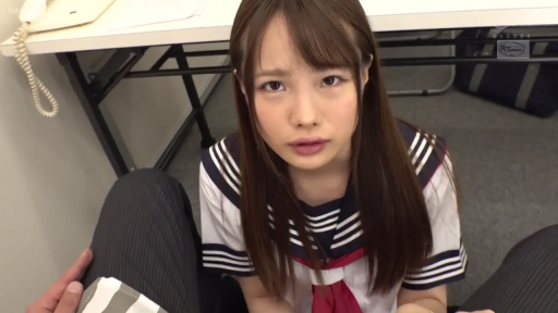 书包 · 跪姿 · POV · 面部特写 · 期待 · 手交 · 水手服 · 室内办公室