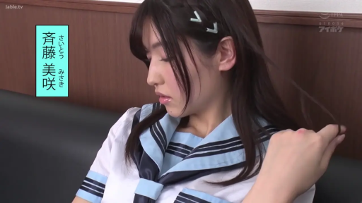 Indoor · 面部特写 · Sailor suit · 侧坐 · 发卡 · Melancholic expression · 低头垂目 · 日系角色