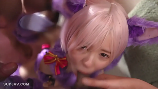 室内 · 口交 · 面部特写 · 失神 · Cosplay · 兽耳 · 粉色头发 · 俯视位