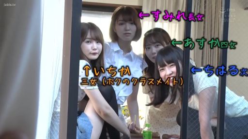 室内 · 蹲姿 · 中景 · 微笑 · 常服 · 窥视 · 窗框 · 人物标注