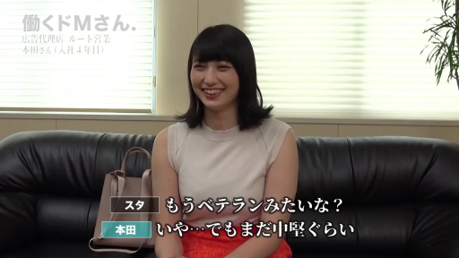 室内 · 坐姿 · 字幕 · 微笑 · 半身 · 职业装 · 手提包 · 访谈