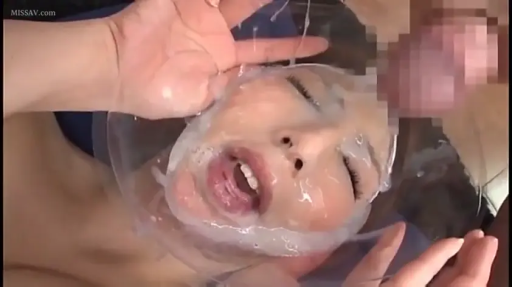 室内 · 脸部 · 全裸 · 仰卧 · 颜射 · 精液 · 失神 · 透明容器