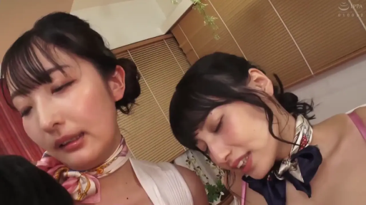 室内 · 俯身 · 专注 · 脸部特写 · 双人 · 多人性行为 · 丝巾 · 空姐制服