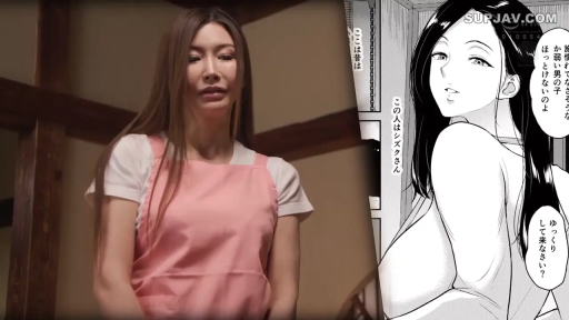 忧郁 · 低头 · 站立 · 中景 · 粉色围裙 · 日式室内 · 漫改对比