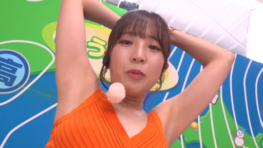 Display · 自然 · Microphone · Studio · 腋下特写 · 双手抱头 · 腋下控 · 橙色背心