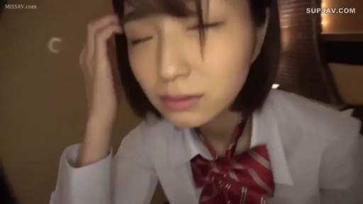 Indoor · Sitting Posture · Close your eyes · 面部特写 · Student uniform · 近景 · Bow tie · 梳理头发